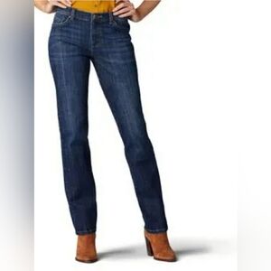 Lee Relaxed Fit Dark Wash Straight Jeans Size 10